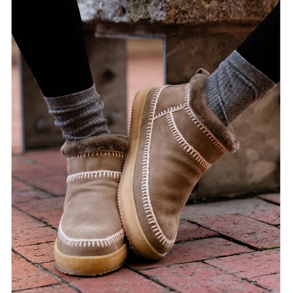 Anthropologie NWT Nyuki Low Natural crochet  Suede Laidback London Ankle Boot🙏 - Picture 6 of 14